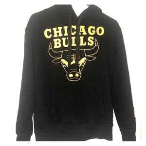 Black & gold bulls hoodie